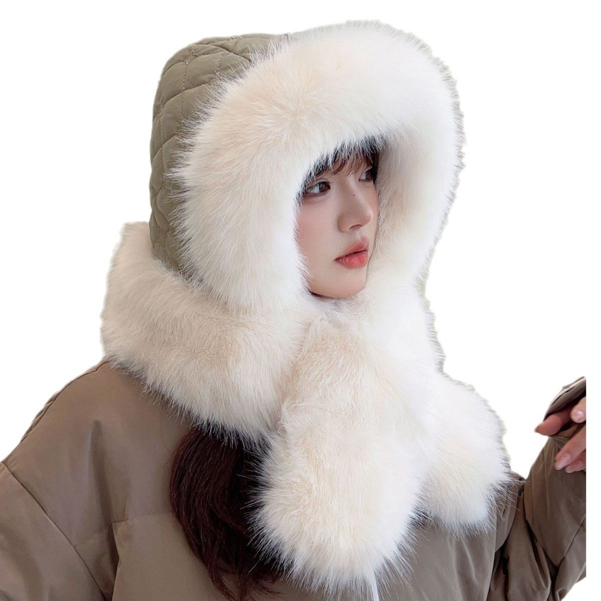 秋冬季可爱加绒帽子女毛绒新款韩版针织帽百搭保暖护耳加厚时尚,淘宝优惠券,粉丝福利购,淘宝优惠卷