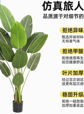 仿真大型旅人蕉假花办公室树假树仿生绿植物户外室内造景装饰摆设