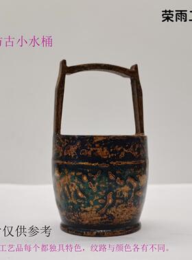 大漆黄铜葫芦大漆花瓶大漆水桶黄铜桌面书桌居家复古摆件大漆工艺