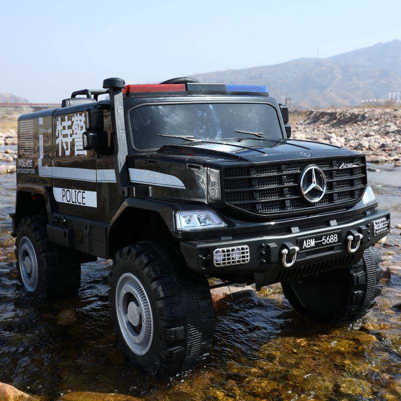 大G警车儿童电动四轮汽车小孩遥控玩具车可坐双人电瓶可充电奔驰,淘宝优惠券,粉丝福利购,淘宝优惠卷