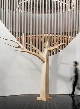 酒店大堂售楼处大厅造景装饰树设计师室内装置艺术品落地摆件大型