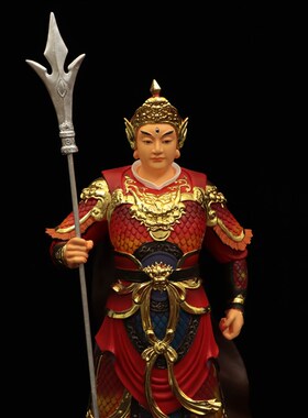 二郎神犬戬树脂像二郎真君将军哮天杨16寸站用像家佛客厅桌面摆件