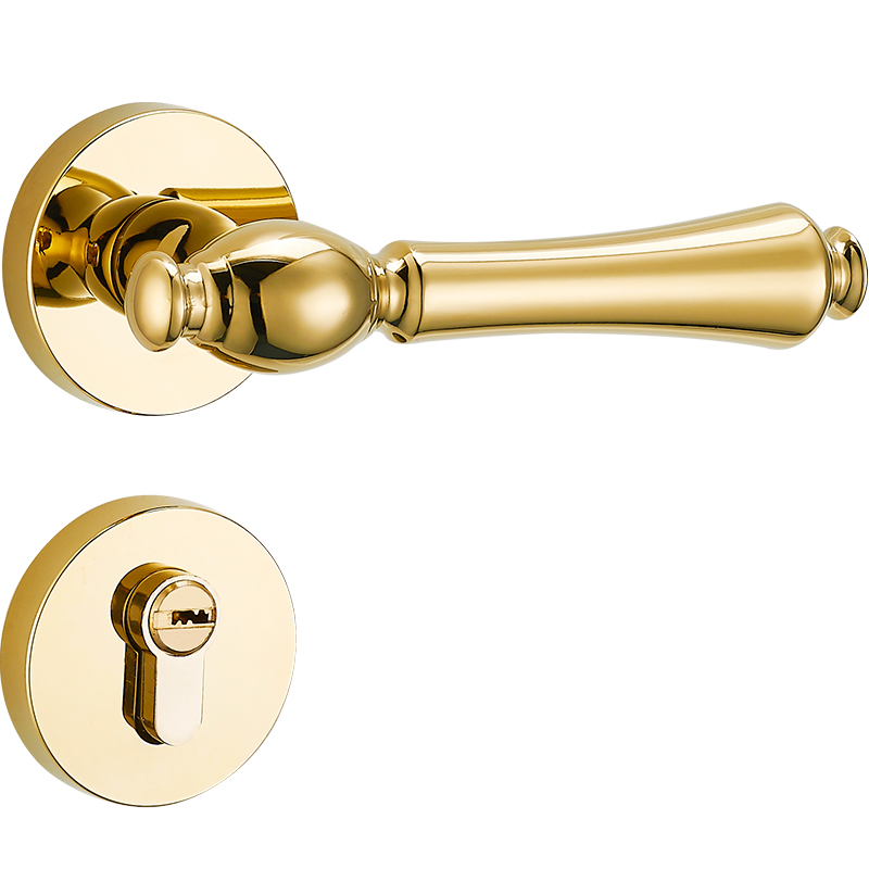 欧式门锁室内卧室门把手房u门锁静音锁通用型锁具家用简约木门锁 - 图3