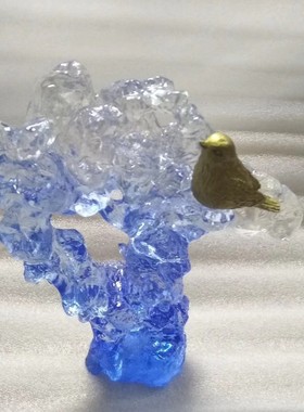 透明水晶胶工艺 现代艺术 冰块效果 异形城市雕塑造型大型摆手工