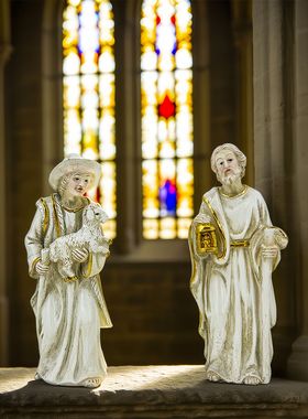 新款白色马槽组树脂摆件11件套创意圣诞礼物家居装饰工艺礼品