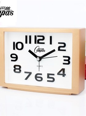 新款台钟卧室闹钟挂钟办公钟表静音两用多功能电子老人大字