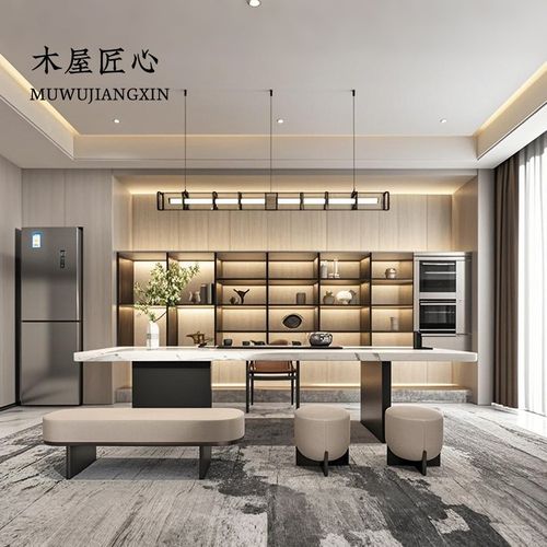 中式实木茶桌椅组合现代轻奢岩板茶台别墅茶室高端泡茶桌家具定制 - 图2