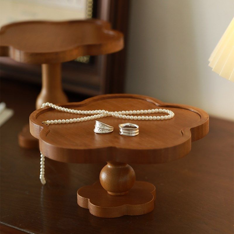 复古竹木首饰收纳架托盘家用卧室玄关钥匙香薰置物桌面装饰展示架,淘宝优惠券,粉丝福利购,淘宝优惠卷