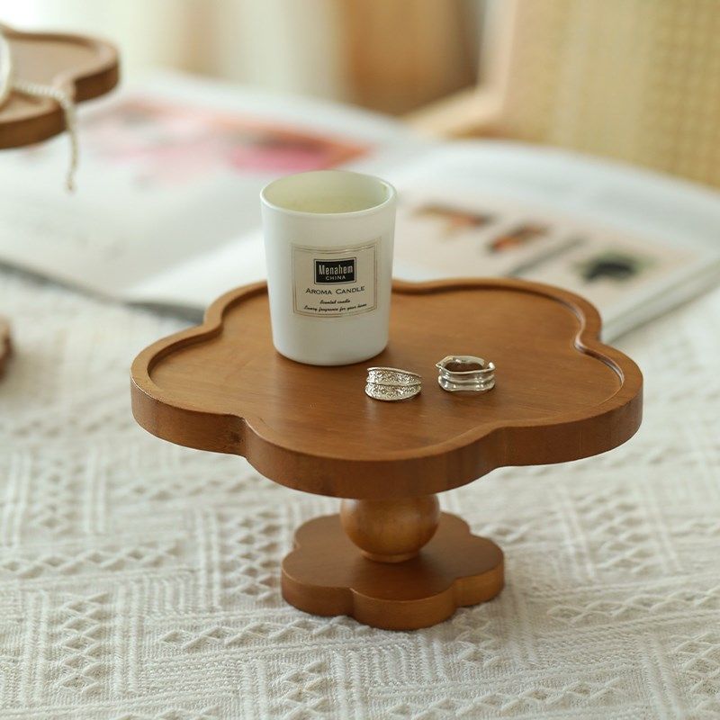 复古竹木首饰收纳架托盘家用卧室玄关钥匙香薰置物桌面装饰展示架,淘宝优惠券,粉丝福利购,淘宝优惠卷