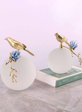 北欧现代鸟语花香轻奢软装饰品客厅卧室电视柜家居艺术展品
