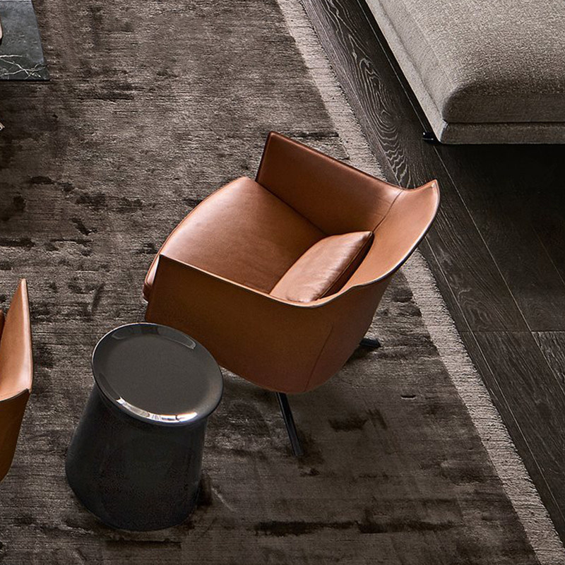 定制单人沙发椅办公休闲椅简约现代客厅酒店接待电脑椅旋转升降椅 - 图2