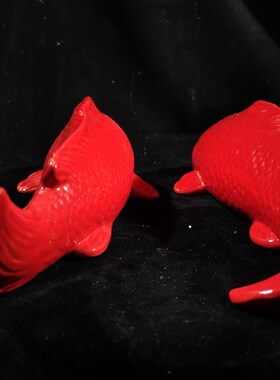 陶瓷鲤鱼锦鲤创意新中式墙面装饰品壁挂件背景墙饰客厅电视墙沙发