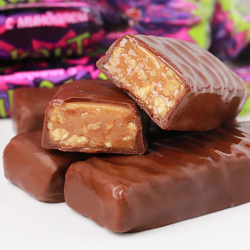 俄罗斯紫皮糖夹心巧克力糖果过年货结婚喜糖网红零食 - 图2