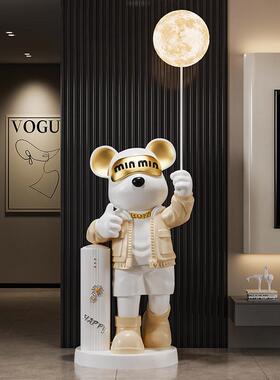 特大号暴力熊摆件客厅电视柜沙发大型落地装饰品蓝牙音箱乔迁礼物