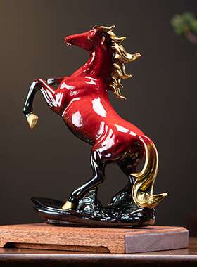 陶瓷马摆件马到成功招财客厅办公室家居装饰品工艺品乔迁新居礼品