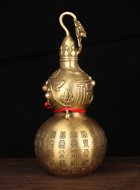 铜百福芦芦摆件  铜 葫摆件 开盖铜葫芦 葫葫芦摆件