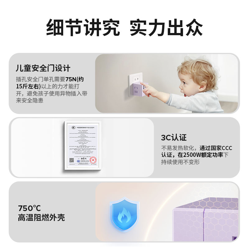 奥睿科魔方插座转化器插头一转多USB旅行便携家用宿舍排插接线板 - 图3