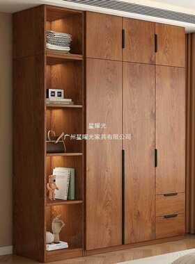 经济型儿童用组合风家用衣柜卧室仿古简易衣橱小户型出租房