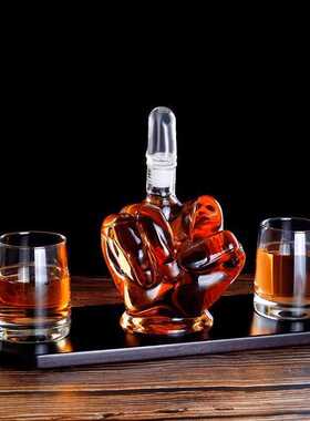 小提琴醒酒器泡酒瓶工艺玻璃吉他摆件红白洋酒杯具跨境热销