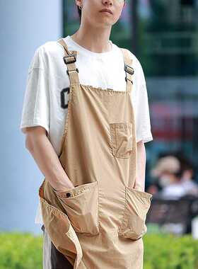 日式防泼水印字围裙餐饮宠物咖啡厅画画酒店理发师工作服男女