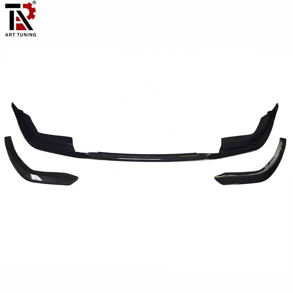 适用于2020款宝马新3系 G20G28 改装MP款亮黑前唇碳纤维前铲 - 图2