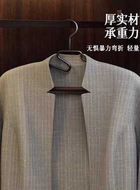 榉木衣架家用挂衣轻奢高档高级防滑无痕晾衣架宽肩大衣专用衣撑子