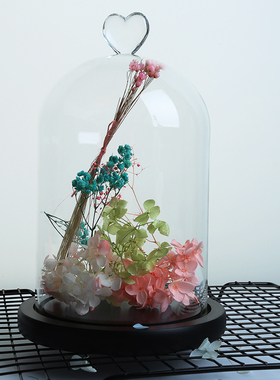 永生花玻璃透保罩 diy防尘展示干花明鲜花罩子定制工艺品摆件厂家