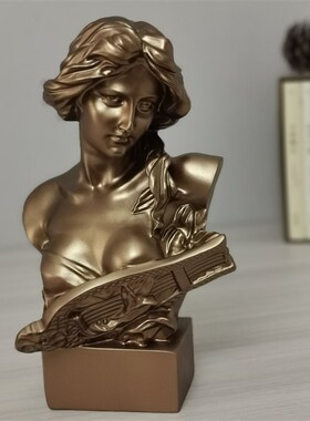 古铜色雕塑人物艺饰品摆术家居装件品客厅电视酒柜摆设会所工艺品