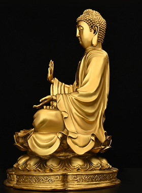 纯铜如来佛祖天坛佛像摆件坐莲花药师佛大日如来释迦摩尼阿弥陀佛