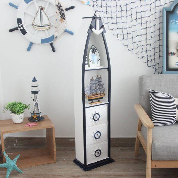 地中海海洋儿童床头柜书房柜子收纳柜男孩女孩住宅家具柜类床头柜,淘宝优惠券,粉丝福利购,淘宝优惠卷