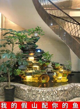 单山体单假山石造景庭院装饰假山流水喷泉摆件别墅阳台大厅景观