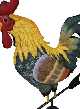 经典阳台花插花园村风铸铁装饰铁公鸡风向乡村庭院风向标园艺公鸡