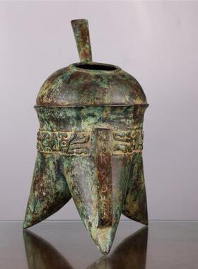 古青铜器商代早期素面盉博物馆古玩收藏铜祥德收藏家居特色礼品