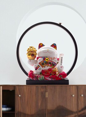 招财猫摆件大号电动摇手收银台家居店铺开业礼品陶瓷摆件自动招手