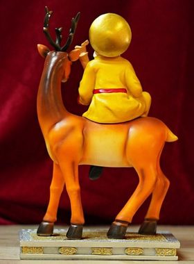 张果老骑鹿树脂工艺室内居家装饰摆件小型家居装饰品现代简约桌面