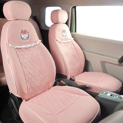 长安糯玉米汽车坐垫专用四季通用座套亚麻可爱全包卡通麻布座椅套,淘宝优惠券,粉丝福利购,淘宝优惠卷