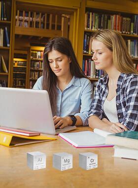 8件套25.4mm真实化学元素金属立方体摆件化学学习礼物科普教具1“