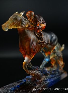 水晶工艺品骐骥勇将家居装桌面马工艺品新款马到成功