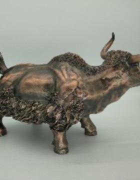 锌合金压铸铅锡合金浇铸纯铜五金青古铜红古铜仿古青藏金牦牛摆件