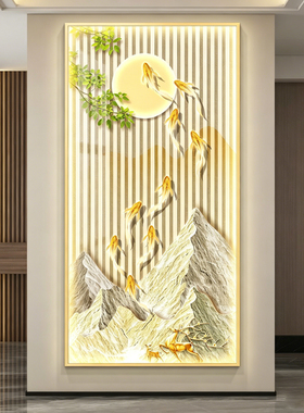 2026新款寓意好玄关装饰画带灯
