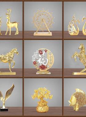 现代轻奢高档酒柜工艺品摆件客厅玄关电视柜家居装饰乔迁新居礼品