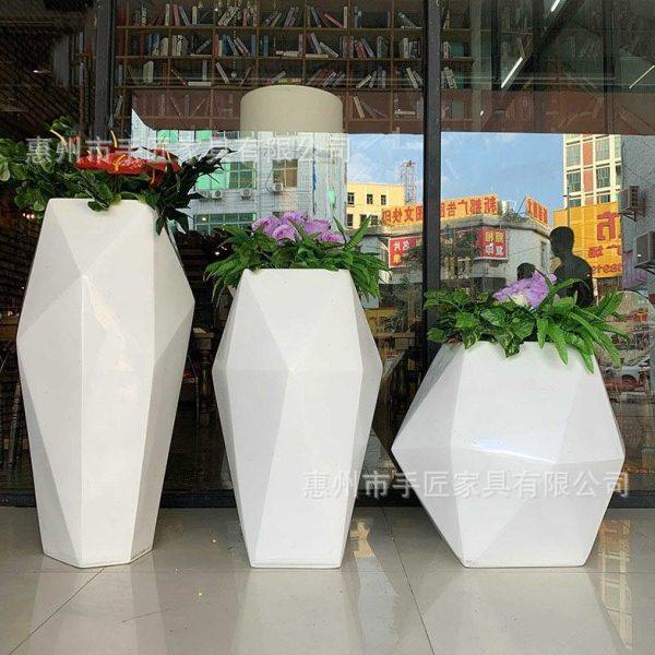 户外玻璃钢菱形花盆组合样板房酒店花器大花箱落地式室内景观摆件,淘宝优惠券,粉丝福利购,淘宝优惠卷