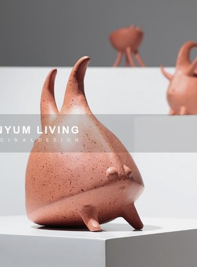 现代简约艺术雕塑桌面q摆件售楼处样板间博家居玄关电视柜软装饰