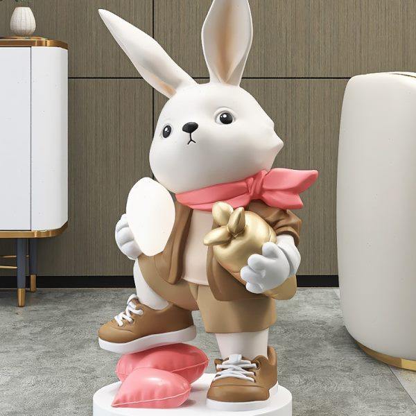 兔子大型落地摆件家居饰品客厅电视柜沙发旁边装饰品乔迁新居礼品,淘宝优惠券,粉丝福利购,淘宝优惠卷
