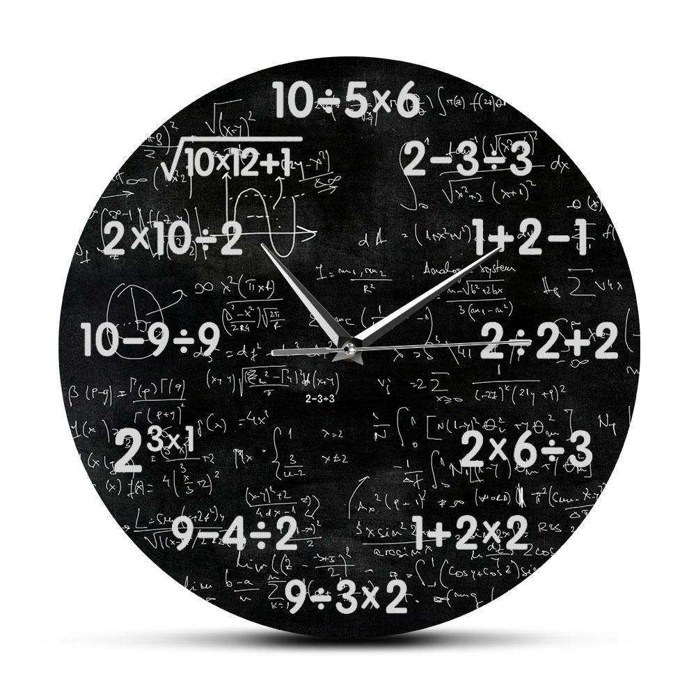 娶萌数学乘除解题数字挂钟 亚克力趣味数学图案个性装饰时钟壁钟,淘宝优惠券,粉丝福利购,淘宝优惠卷