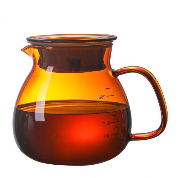手冲咖啡分享壶耐高温琥珀色带盖带刻度玻璃日式聪明挂耳器具器具,淘宝优惠券,粉丝福利购,淘宝优惠卷