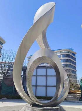 大型不锈钢雕塑城市地标性景观学校园林抽象金属户外广场摆件厂家