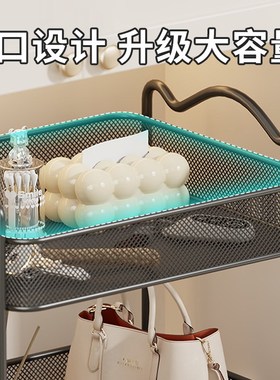 玄关钥匙收纳盒桌面装饰摆件入户门置物架双层茶S杯架轻奢高档客