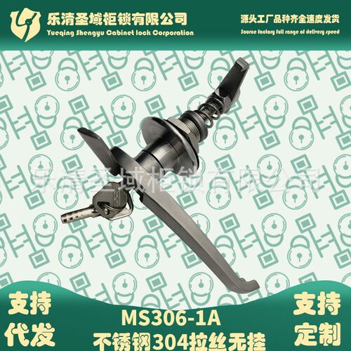 MS306-3-2-1ASUS304不锈钢把手锁MS807-3-2-1A手柄水果货车车厢锁 - 图1
