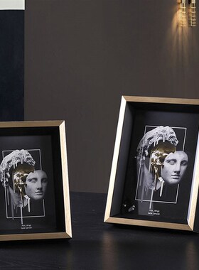 欧式金属实木金色相框摆台个性创意6寸7寸照片画框装饰品桌面摆件